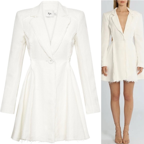 Aje Martino White Cut-Out Blazer Mini Dress - Picture 3 of 15